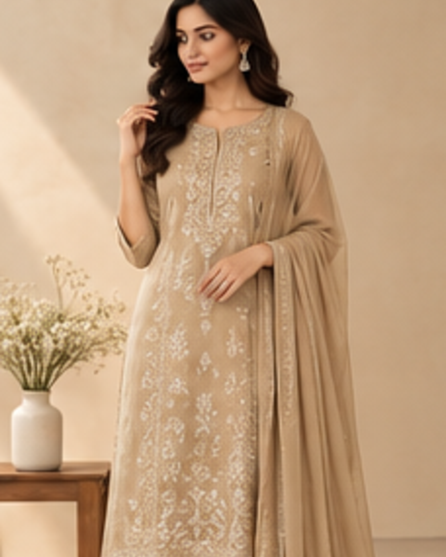 Meher Gold Beige Occasion Set alternate view