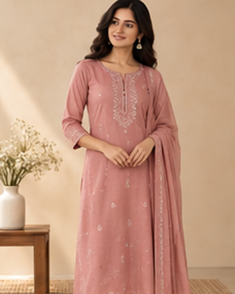 Tara Dusty Rose Straight Kurta alternate view